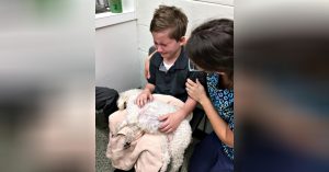 Holding His Dying Dog